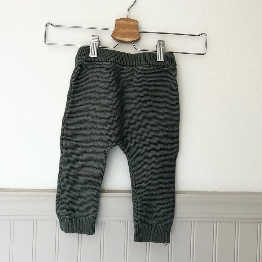 Carter's Baby 18 Months Green Knit Pull On Joggers Pants